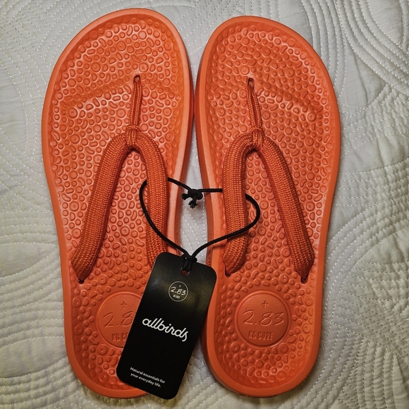 NWT Allbirds Sugar Zeffer Flip Floo Buoyant Orange unisex W9 M7 - Picture 7 of 9